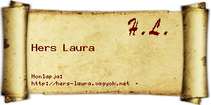 Hers Laura névjegykártya