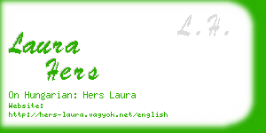 laura hers business card